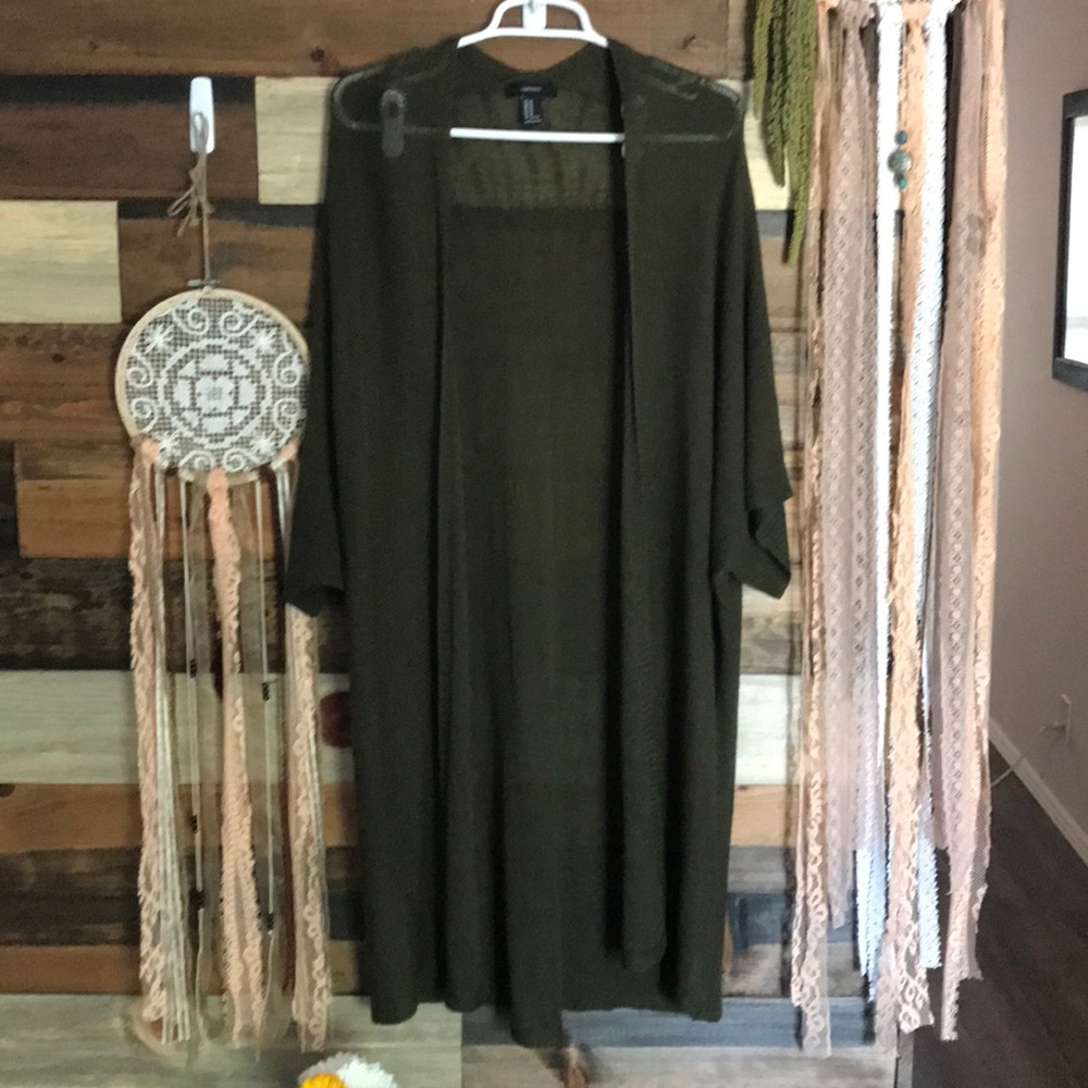 Forever21 Olive Green Cardigan